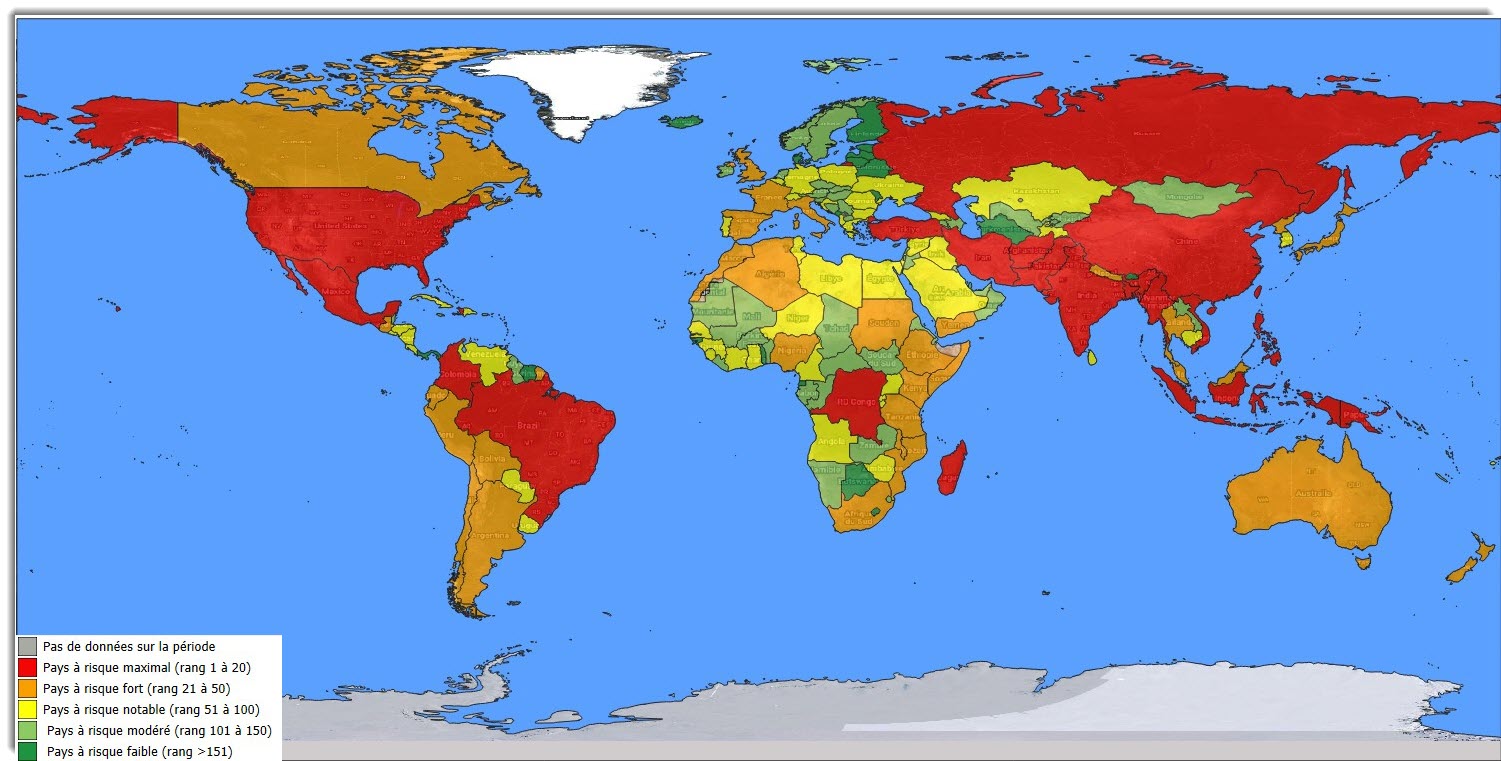 Carte risque pays 2023